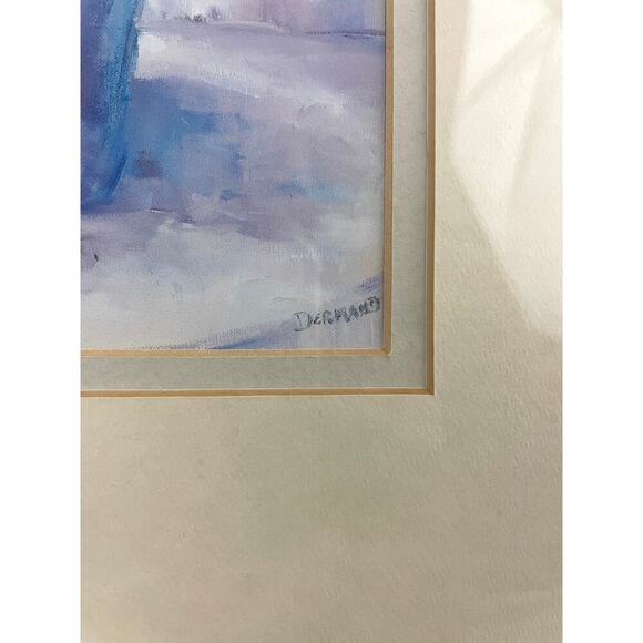 VTG Pink Roses In Vase Penny Dermand Print Wall Decor Hanging Framed 12"x15" - Picture 6 of 9